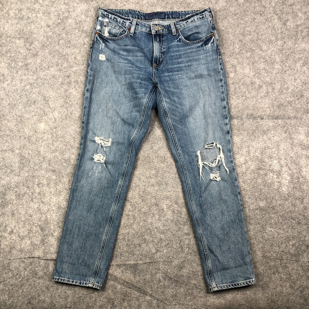 Lucky Brand Women's Sienna Slim Boyfriend Jeans Blue Distressed Size 0/25
